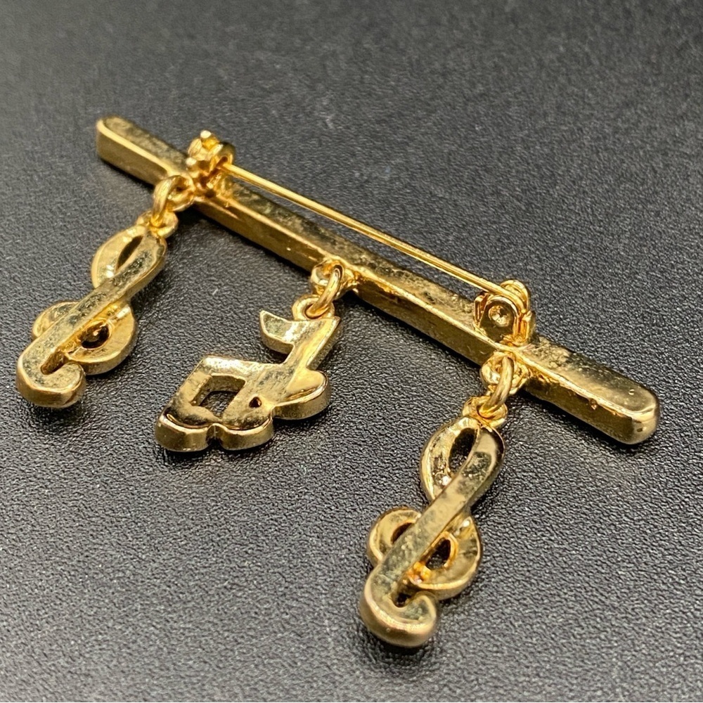 Musical Note Bar Brooch - Picture 7 of 12